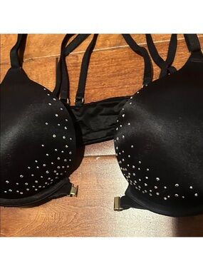 Victoria's Secret Black Bra with Rhinestones